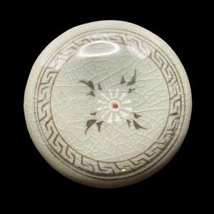 Vintage Chinese Qingzhen Celadon Stoneware Trinket Box